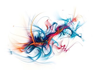 Dynamic Smoke Graffiti on White Background