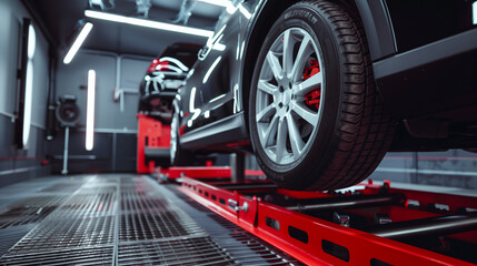 modern car wheels alignment testing system