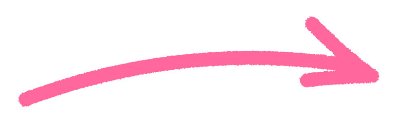 Curved Pink Brush Arrow Pointing Right