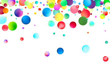 Floating Color Dots on White