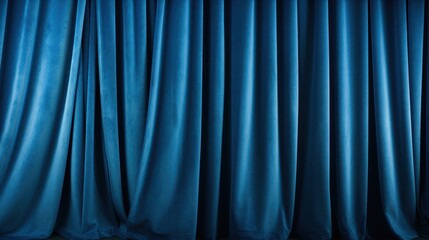 Background, blue velvet stage curtain 