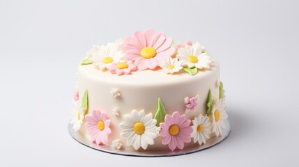 Birthday Cake on white background 