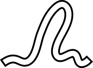 Lines bold curved. Design elements