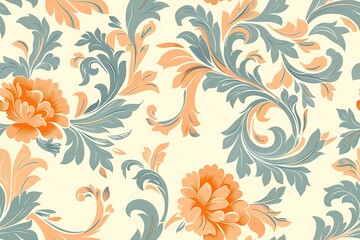 Illustration vector design of vintage wall patterns background.