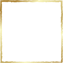 Grunge square golden frame. Luxury element