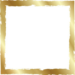 Grunge square golden frame. Luxury element