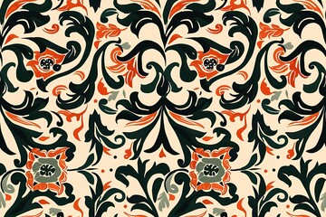 Obraz premium Illustration vector design of vintage wall patterns background.