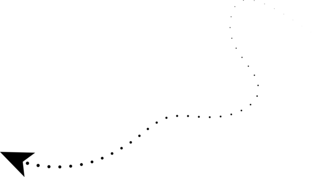 Arrow design with dotted lines