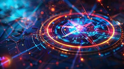 digital compass symbolizing navigation and direction a strategic explorer for companies, focusing on agency creativity, market decisions, and financial strategies