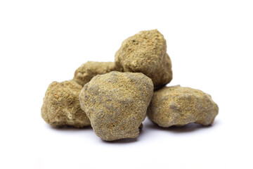 Hashish isolated on white background