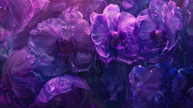 Violet orchid blossom