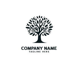 Obraz premium Tree logo design. Botanic tree. Tree of life symbol. Abstract tree logo symbol. Vector illustration