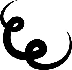 Bold curved lines. Elements for decoration