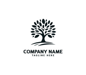 Tree logo design. Botanic tree. Tree of life symbol. Abstract tree logo symbol. Vector illustration