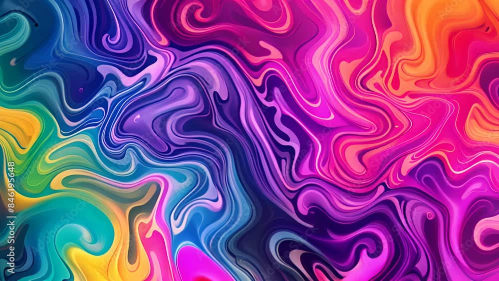 Aufkleber abstract colorful swirl pattern with vibrant fluid design