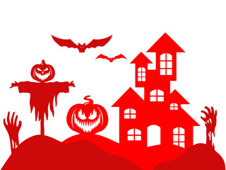 Halloween Sketch Line Art Background