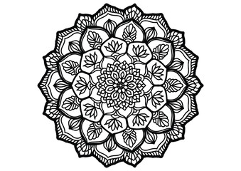 Flower mandala decorative element1