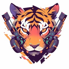 Dynamic Tiger Illustration to Inspire Your T-Shirt Design
