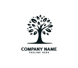 Tree logo design. Botanic tree. Tree of life symbol. Abstract tree logo symbol. Vector illustration