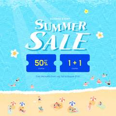 summer holidays vacation illustration.   © 기원 이