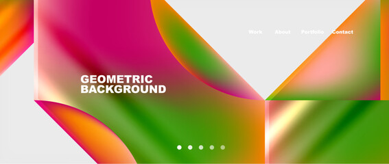 Colorful gradients with abstract geometric shapes. Vector Illustration For Wallpaper, Banner, Background, Card, Book Illustration, landing page