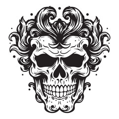Fototapeta premium Gothic Skull The Macabre Majesty Mascot