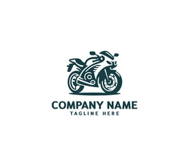 Motorcycle logo vector design. Motorcycle logo concept. Speed bike racer on the sport motorcycle.