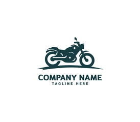 Motorcycle logo vector design. Motorcycle logo concept. Speed bike racer on the sport motorcycle.