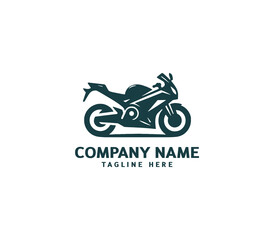Fototapeta premium Motorcycle logo vector design. Motorcycle logo concept. Speed bike racer on the sport motorcycle.