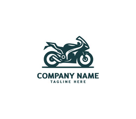 Motorcycle logo vector design. Motorcycle logo concept. Speed bike racer on the sport motorcycle.