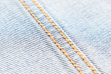 seam of blue denim texture background, jean fashion style