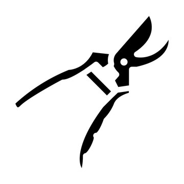 black pruning shears isolated on white clip art preview