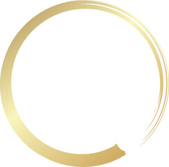 Golden brush circles. Elements for design