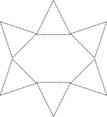 Star dot line shapes. Design elements