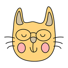Fototapeta premium cute head cat with different pose