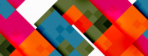 Dynamic colorful squares background. Vector Illustration For Wallpaper, Banner, Background, Card, Book Illustration, landing page