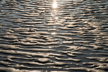 View of the pattern on the becah