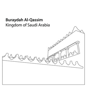 Mud houses Buraydah Al-Qassim, Kingdom of Saudi Arabia. Art Line Building
