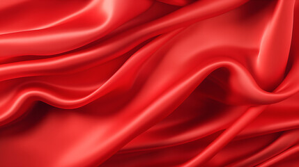 Obraz premium Red silky satin fluttering 