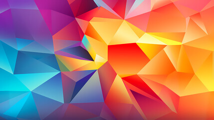 Obraz premium Abstract background with colorful triangles and geometric shapes