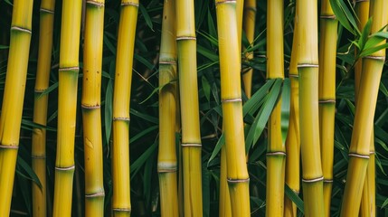 abstract bamboo stalks with natural colors and geometric patterns in flat design