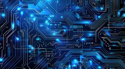 Fototapeta premium Abstract futuristic electronic circuit technology background