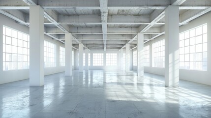 Empty office open space interior. Business conference company background