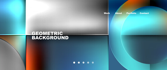 Round squares, circles with fluid gradients. Vector Illustration For Wallpaper, Banner, Background, Card, Book Illustration, landing page