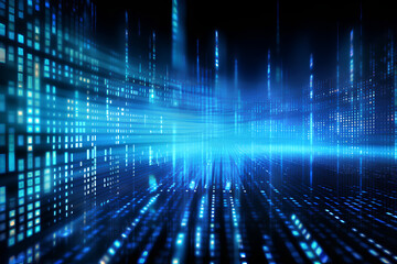 Fototapeta premium internet concept binary code data flow technology style background