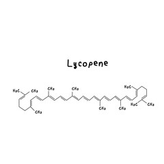 Lycopene chemical structure illustration