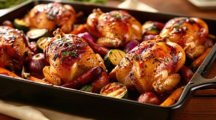 roasted chicken with vegetables
