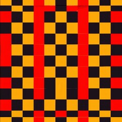 Seamless pattern of halftone retro checkerboard with an offset effect, Generative AI