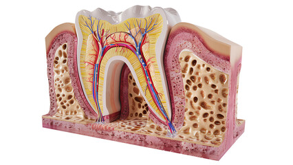 3D illustration of human tooth