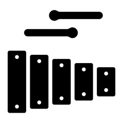 xylophone glyph icon